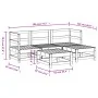 Gartensofa-Set 5-teilig aus massivem weißem Kiefernholz von , Gartensets - Ref: Foro24-3186173, Preis: 345,48 €, Rabatt: %
