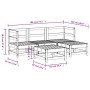 Gartensofa-Set 5-teilig aus massivem weißem Kiefernholz von , Gartensets - Ref: Foro24-3186173, Preis: 350,51 €, Rabatt: %