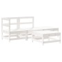 Juego de muebles de jardín 4 pzas madera maciza de pino blanco by , Garden sets - Ref: Foro24-3186495, Price: 290,58 €, Disco...