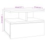 Schwebender Nachttisch aus braunem Eichenholz 40x31x27 cm von vidaXL, Nachttische - Ref: Foro24-815316, Preis: 42,11 €, Rabat...