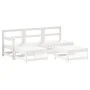 Gartensofa-Set 5-teilig aus massivem weißem Kiefernholz von , Gartensets - Ref: Foro24-3186544, Preis: 304,40 €, Rabatt: %