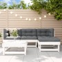 Juego de sofás de jardín 5 piezas madera maciza de pino blanco de , Conjuntos de jardín - Ref: Foro24-3186159, Precio: 289,17 €
