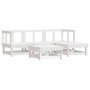 Juego de sofás de jardín 5 piezas madera maciza de pino blanco de , Conjuntos de jardín - Ref: Foro24-3186159, Precio: 289,17 €