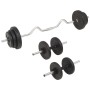 Weight set 30 kg barbell and dumbbells by vidaXL, free weight - Ref: Foro24-91401, Price: 124,15 €, Discount: %