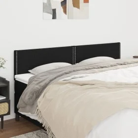 Headboards 2 units of black fabric 90x5x78/88 cm by , Headboards and footboards - Ref: Foro24-345966, Price: 34,84 €, Discoun...