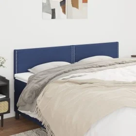 Headboards 2 units of blue fabric 90x5x78/88 cm by , Headboards and footboards - Ref: Foro24-345970, Price: 34,84 €, Discount: %