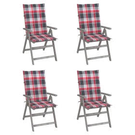 Liegende Gartenstühle mit 4 Kissen aus massivem Akazienholz von , Gartenstühle - Ref: Foro24-3065390, Preis: 323,97 €, Rabatt: %