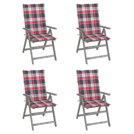 Liegende Gartenstühle mit 4 Kissen aus massivem Akazienholz von , Gartenstühle - Ref: Foro24-3065390, Preis: 304,63 €, Rabatt: %