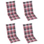 Reclining garden chairs 4 pcs solid acacia wood cushions by , Garden chairs - Ref: Foro24-3065390, Price: 323,97 €, Discount: %