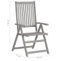 Reclining garden chairs 4 pcs solid acacia wood cushions by , Garden chairs - Ref: Foro24-3065390, Price: 323,97 €, Discount: %