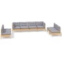 Gartenmöbel-Set 8-teilig und Kissen aus massivem Kiefernholz von , Gartensets - Ref: Foro24-3096231, Preis: 581,66 €, Rabatt: %