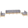 Gartenmöbel-Set 8-teilig und Kissen aus massivem Kiefernholz von , Gartensets - Ref: Foro24-3096231, Preis: 581,66 €, Rabatt: %