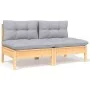 Garden furniture set 8 pieces and cushions solid pine wood by , Garden sets - Ref: Foro24-3096231, Price: 600,28 €, Discount: %