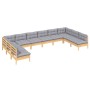 Gartenmöbel-Set 10-teilig und Kissen aus massivem Kiefernholz von , Gartensets - Ref: Foro24-3097186, Preis: 748,88 €, Rabatt: %