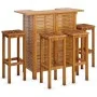 Garden bar furniture set 5 pieces solid acacia wood by , Garden sets - Ref: Foro24-3115997, Price: 371,29 €, Discount: %