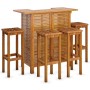 Garten-Barmöbel-Set 5-teilig aus massivem Akazienholz von , Gartensets - Ref: Foro24-3115997, Preis: 385,12 €, Rabatt: %