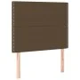 Headboards 2 units of dark brown fabric 90x5x78/88 cm by , Headboards and footboards - Ref: Foro24-3116177, Price: 47,42 €, D...