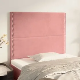 Headboards 2 units of pink velvet 80x5x78/88 cm by , Headboards and footboards - Ref: Foro24-3116227, Price: 53,64 €, Discoun...