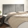 Kopfteile 4 Einheiten aus hellgrauem Samt 80x5x78/88 cm von , Kopf- und Fußteile - Ref: Foro24-3116246, Preis: 94,27 €, Rabat...