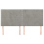 Kopfteile 4 Einheiten aus hellgrauem Samt 80x5x78/88 cm von , Kopf- und Fußteile - Ref: Foro24-3116246, Preis: 94,27 €, Rabat...