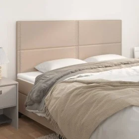Headboards 4 units cappuccino synthetic leather 90x5x78/88 cm by , Headboards and footboards - Ref: Foro24-3116299, Price: 10...
