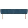 Dunkelblaues Samtkopfteil 163x23x78/88 cm von , Kopf- und Fußteile - Ref: Foro24-3117062, Preis: 75,46 €, Rabatt: %