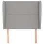 Headboard with light gray fabric ears 93x23x118/128 cm by , Headboards and footboards - Ref: Foro24-3117798, Price: 64,54 €, ...