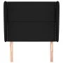 Cabecero con orejas de tela negro 103x23x118/128 cm de , Cabeceros y pies de cama - Ref: Foro24-3117808, Precio: 67,20 €, Des...