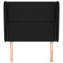 Kopfteil mit Ohren aus schwarzem Stoff, 103 x 23 x 118/128 cm von , Kopf- und Fußteile - Ref: Foro24-3117808, Preis: 67,99 €,...