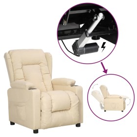 Sillón elevable tela crema en Sillones | Comprar online en Foro24