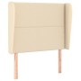 Headboard with cream fabric ears 93x23x118/128 cm by , Headboards and footboards - Ref: Foro24-3117803, Price: 75,09 €, Disco...