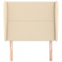 Headboard with cream fabric ears 93x23x118/128 cm by , Headboards and footboards - Ref: Foro24-3117803, Price: 75,09 €, Disco...