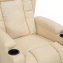 Sillón elevable tela crema en Sillones | Comprar online en Foro24