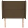 Headboard with dark brown fabric ears 93x23x118/128 cm by , Headboards and footboards - Ref: Foro24-3117801, Price: 63,19 €, ...