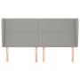 Kopfteil mit hellgrauen Stoffohren 163x23x118/128 cm von , Kopf- und Fußteile - Ref: Foro24-3117822, Preis: 101,71 €, Rabatt: %