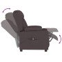 Sillón reclinable eléctrico tela marrón oscuro en Sillones | Comprar online en Foro24