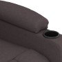 Sillón reclinable eléctrico tela marrón oscuro en Sillones | Comprar online en Foro24