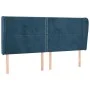 Headboard with dark blue velvet ears 163x23x118/128 cm by , Headboards and footboards - Ref: Foro24-3117874, Price: 132,31 €,...
