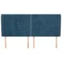 Headboard with dark blue velvet ears 163x23x118/128 cm by , Headboards and footboards - Ref: Foro24-3117874, Price: 132,31 €,...