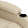 Sillón reclinable eléctrico de tela crema en Sillones | Comprar online en Foro24