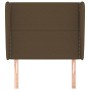 Kopfteil mit dunkelbraunen Stoffohren 83x23x118/128 cm von , Kopf- und Fußteile - Ref: Foro24-3117793, Preis: 61,72 €, Rabatt: %