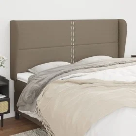 Headboard with ears in taupe gray fabric 183x23x118/128 cm by , Headboards and footboards - Ref: Foro24-3117834, Price: 103,3...