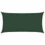 Toldo de vela HDPE verde oscuro 160 g/m² 2,5x5 m