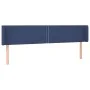 Kopfteil aus blauem Stoff, 183 x 16 x 78/88 cm von , Kopf- und Fußteile - Ref: Foro24-3118648, Preis: 55,09 €, Rabatt: %