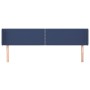 Kopfteil aus blauem Stoff, 183 x 16 x 78/88 cm von , Kopf- und Fußteile - Ref: Foro24-3118648, Preis: 57,93 €, Rabatt: %