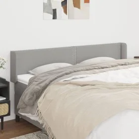 Light gray fabric headboard 163x16x78/88 cm by , Headboards and footboards - Ref: Foro24-3118634, Price: 56,66 €, Discount: %