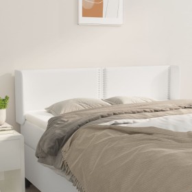 Kopfteil aus weißem Kunstleder, 147 x 16 x 78/88 cm von , Kopf- und Fußteile - Ref: Foro24-3118719, Preis: 69,77 €, Rabatt: %