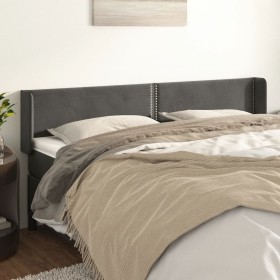 Kopfteil aus dunkelgrauem Samt, 163 x 16 x 78/88 cm von , Kopf- und Fußteile - Ref: Foro24-3118683, Preis: 68,35 €, Rabatt: %