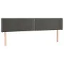 Kopfteil aus dunkelgrauem Samt, 163 x 16 x 78/88 cm von , Kopf- und Fußteile - Ref: Foro24-3118683, Preis: 66,93 €, Rabatt: %