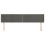 Kopfteil aus dunkelgrauem Samt, 163 x 16 x 78/88 cm von , Kopf- und Fußteile - Ref: Foro24-3118683, Preis: 68,35 €, Rabatt: %